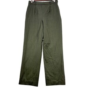 Carlisle Women's Pants Olive Green Wool Tailored Trousers Pleated Vintage Size 6